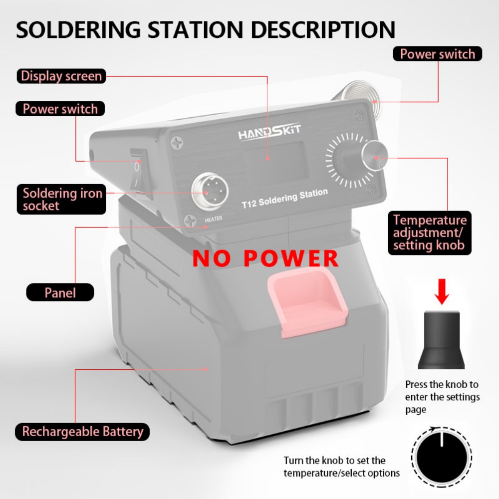 T12 Cordless Portable Solderin - Diy Soldering Station No Electronics recension och pris