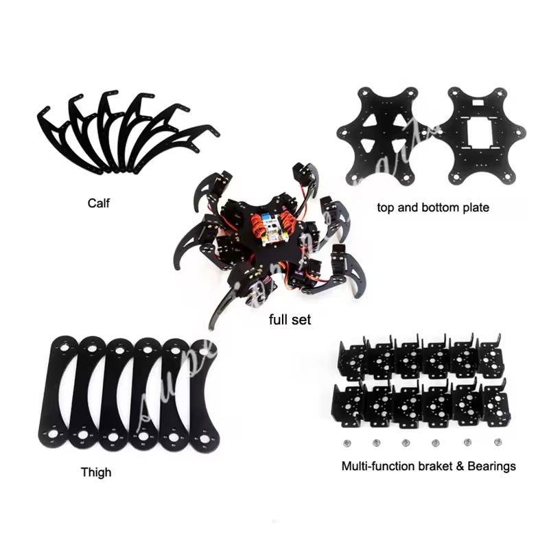 18 DOF Aluminium Hexapod Spide - Diy Kit Elektronik recension och pris
