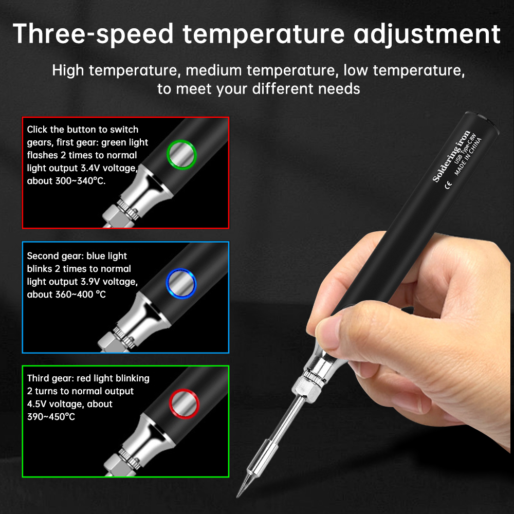 Mini USB Type-C Soldering Iron - Flux Pen Electronics recension och pris