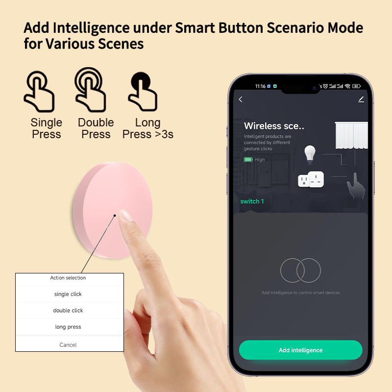 ZigBee Smart Wireless Button S - Diy Electronics Button recension och pris