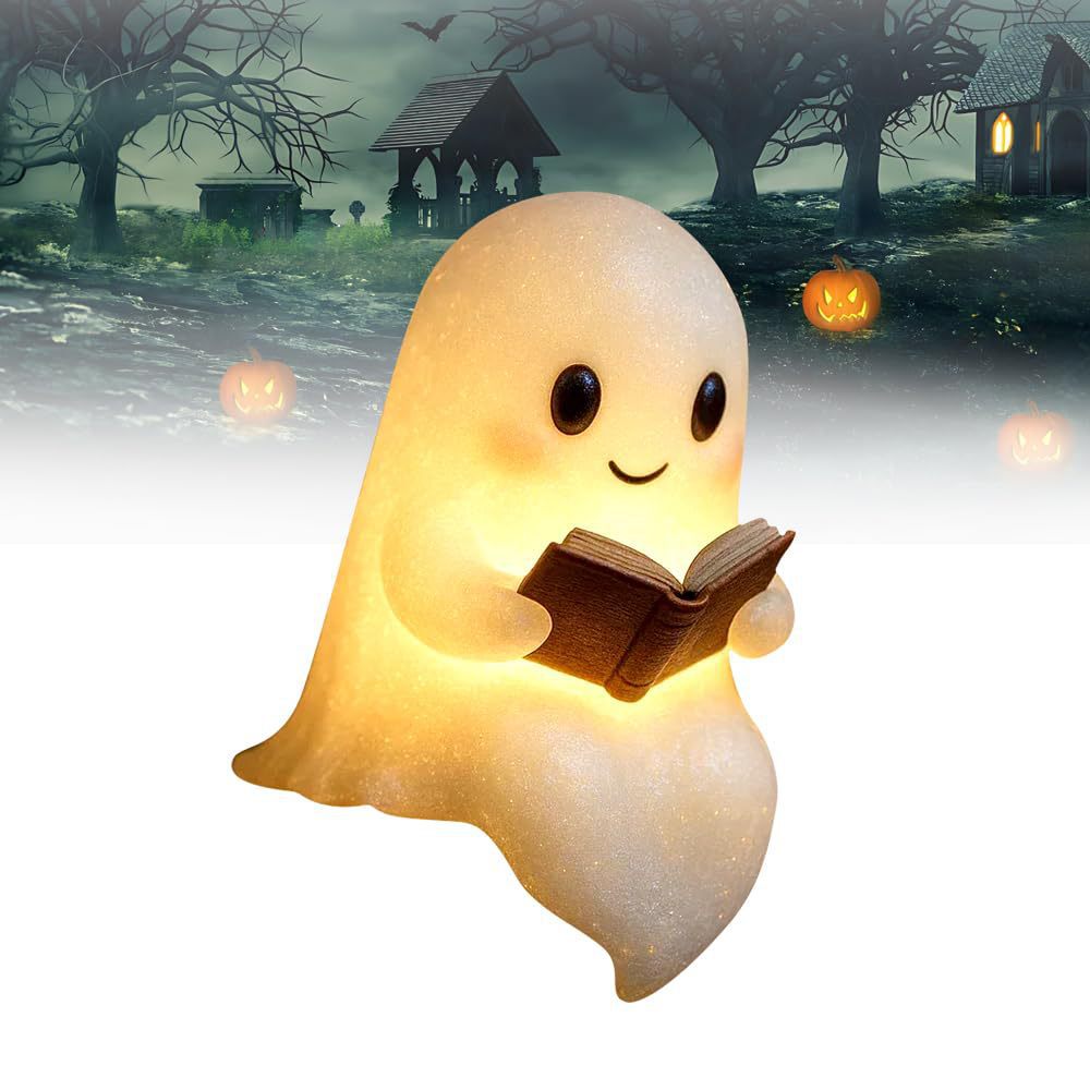 New Cute Ghost Reading Book La - Diy Halloween Electronics recension och pris