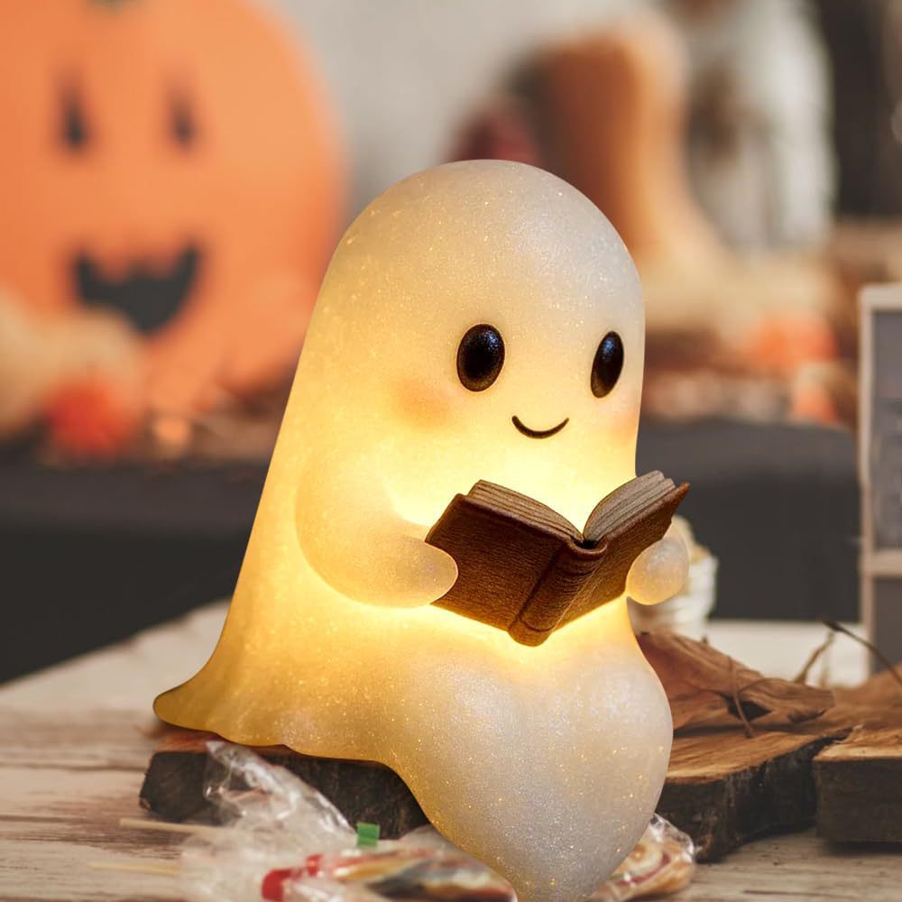 New Cute Ghost Reading Book La - Diy Halloween Electronics recension och pris