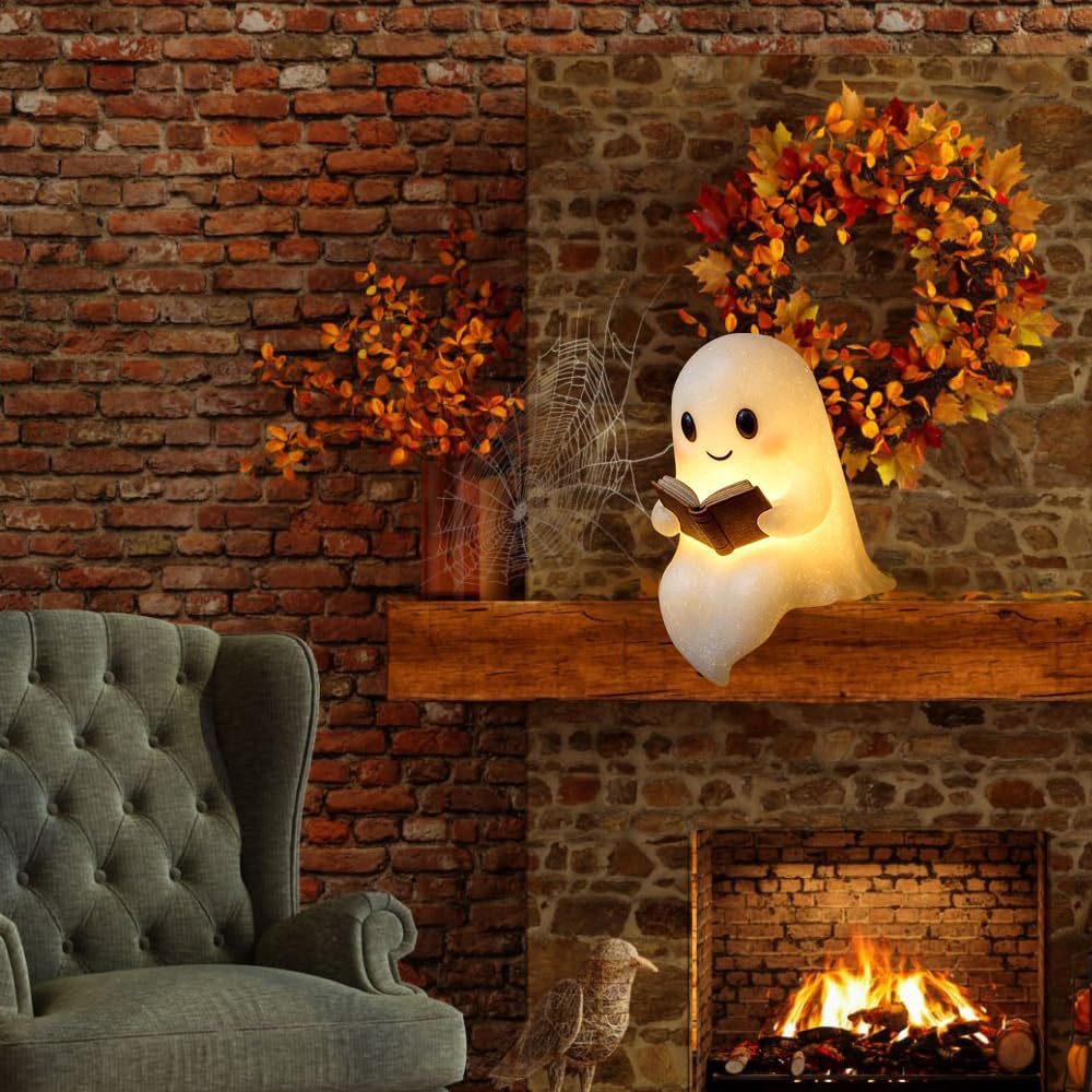 New Cute Ghost Reading Book La - Diy Halloween Electronics recension och pris