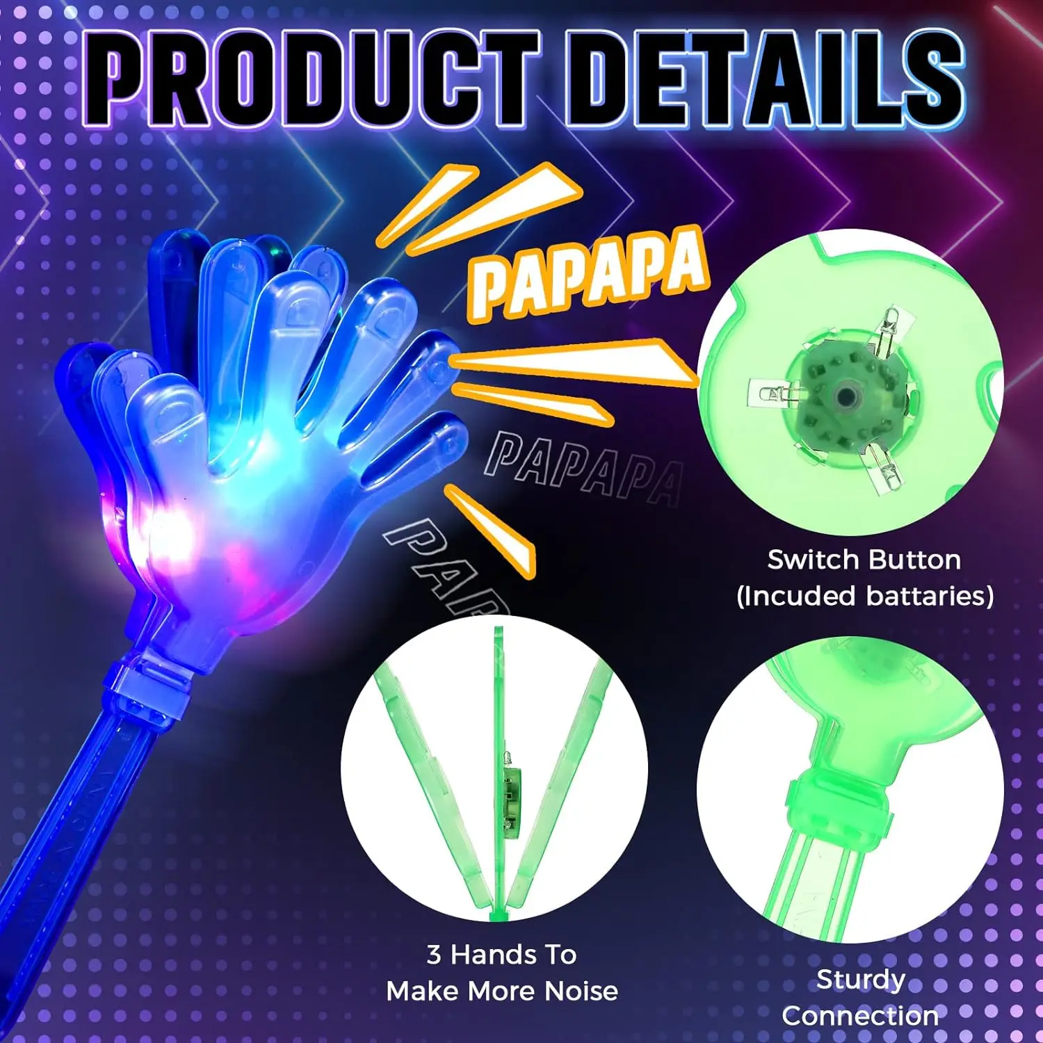 12pcs Hand Clappers Light up L - Diy Halloween Electronics recension och pris