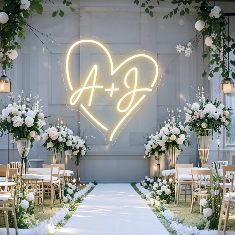 Custom Initials Heart LED Neon - Diy Halloween Electronics recension och pris