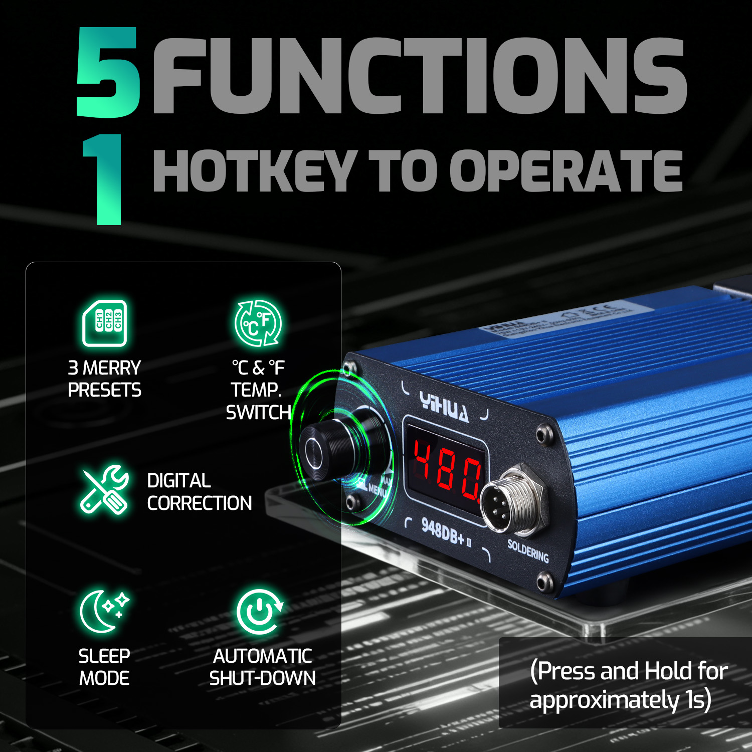 YIHUA 948DB+-II 75W Quick Heat - Diy Soldering Station No Electronics recension och pris