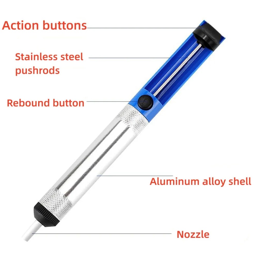 Aluminum Desoldering Pump Vacu - Flux Pen Electronics recension och pris
