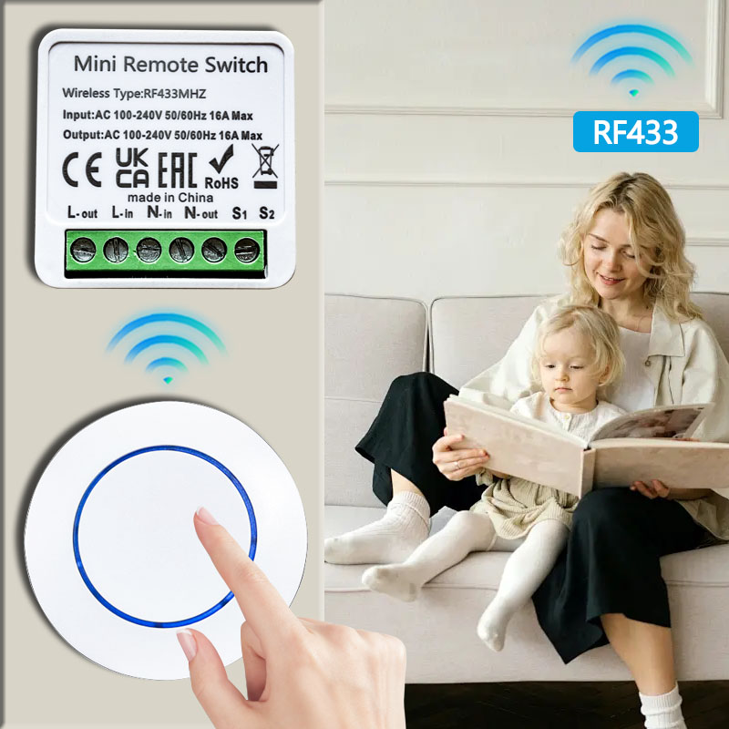 433HMz Wireless Light Switch 1 - Diy Electronics Button recension och pris