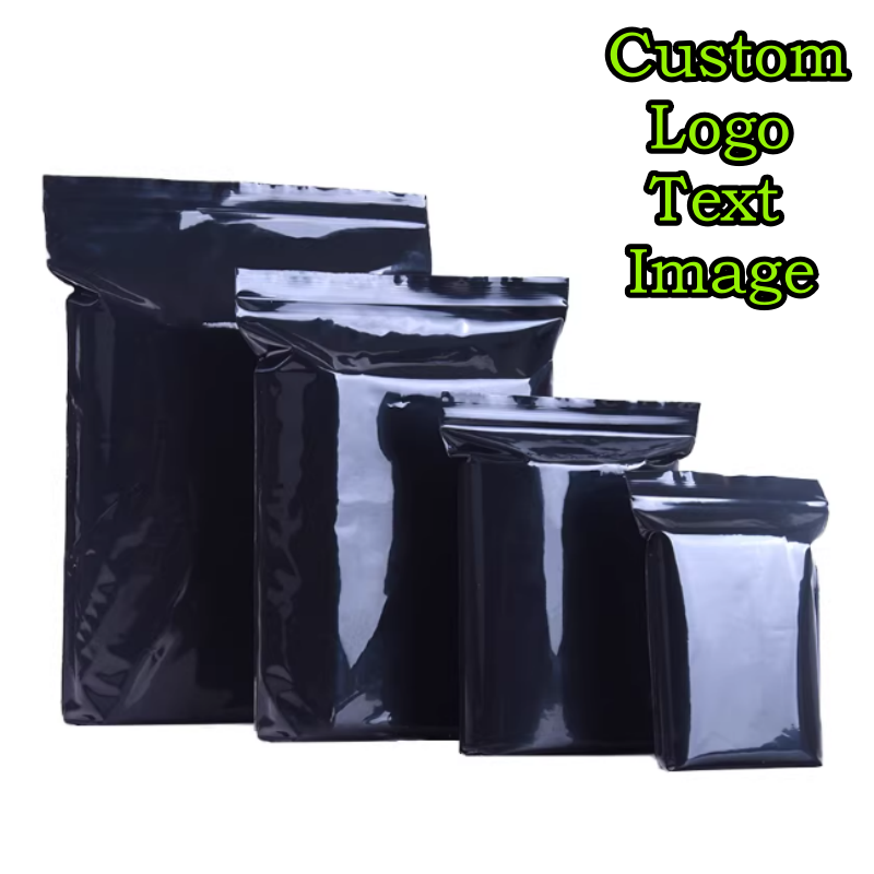 100PCS Black PE Plastic Ziploc - Diy Electronics Logo recension och pris
