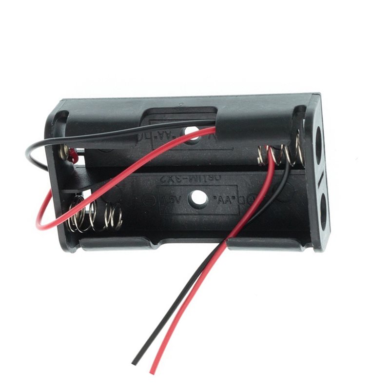 AAAEL-100Pcs 2AA Battery Case  - Diy Electronics Holder recension och pris