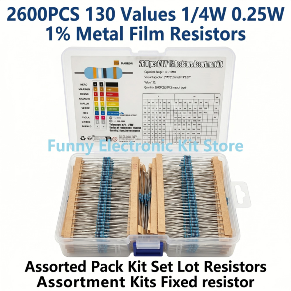 2600pcs Metal Film Resistors A - Diy Home Electronics Projects recension och pris