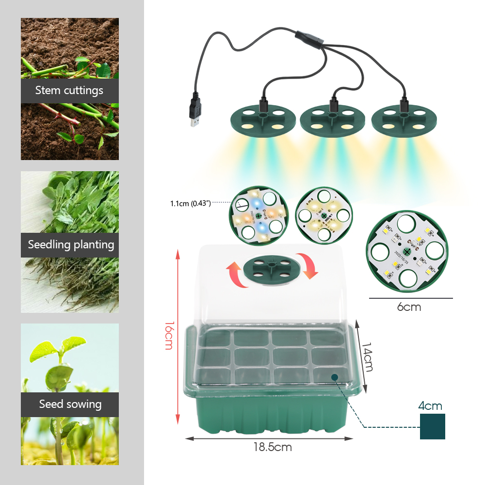 LED Nursery Pots with Grow Lig - Led Assortment Kit recension och pris