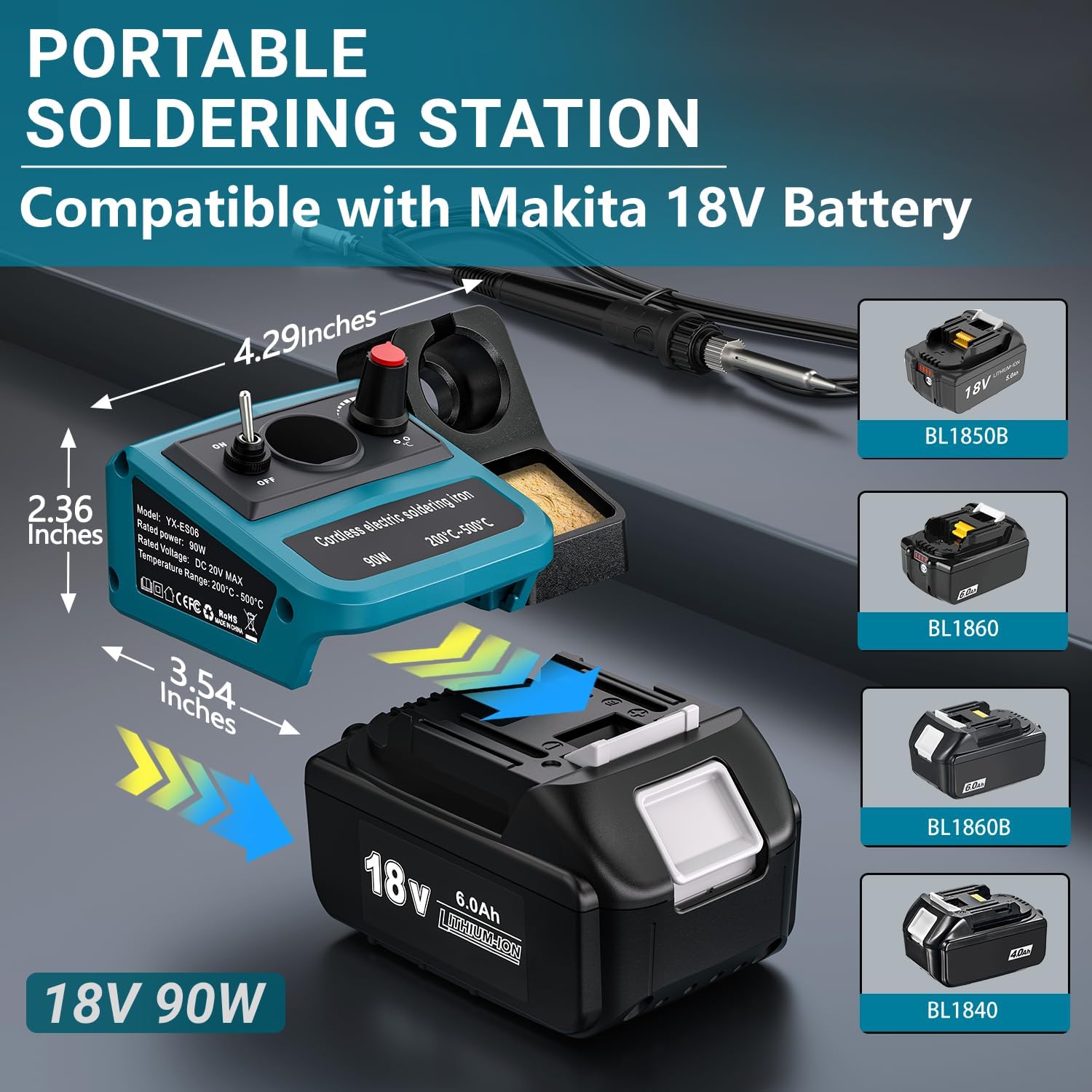 90W LED Digital Cordless Solde - Diy Electronics Tools recension och pris