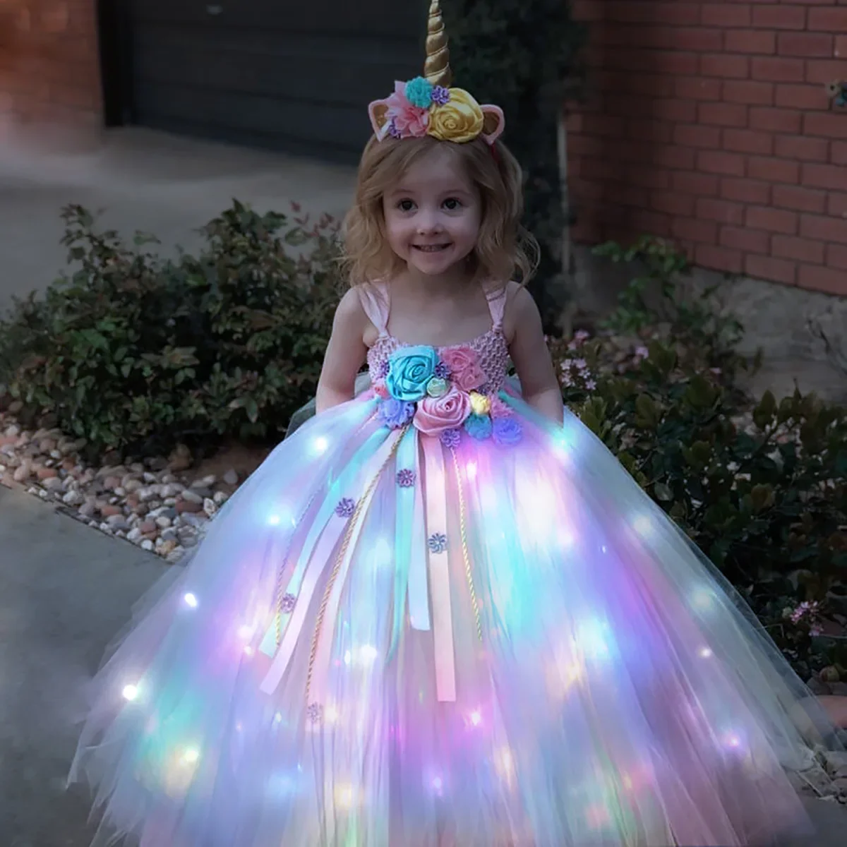 Gilrs Long LED Unicorn Tutu Dr - Diy Halloween Electronics recension och pris