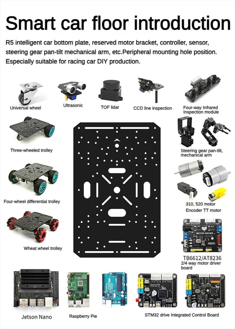 4WD Robot Car Chassis with TT  - Diy Kit Elektronik recension och pris